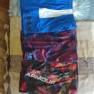 3 pair under armour boys Athletic shorts